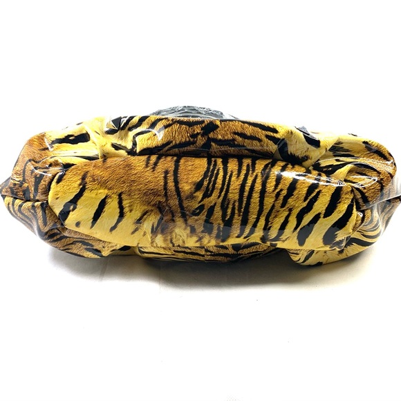 Charm and Luck 100% Genuine Leather Tiger Stripes, Embellished Handbag. - Picture 15 of 16